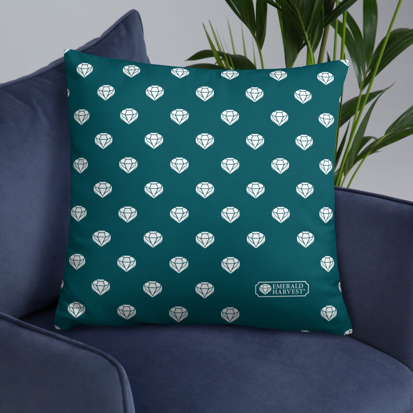 Basic Pillow with Emerald Pattern