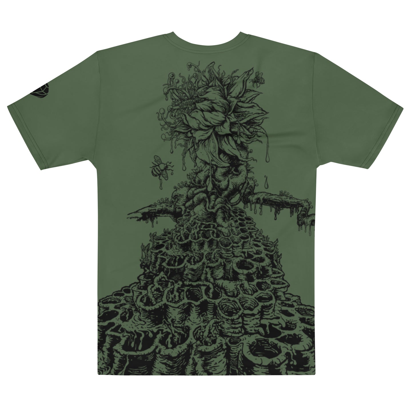 Honey Chome All-Over-Print Black Outline Men's T-shirt