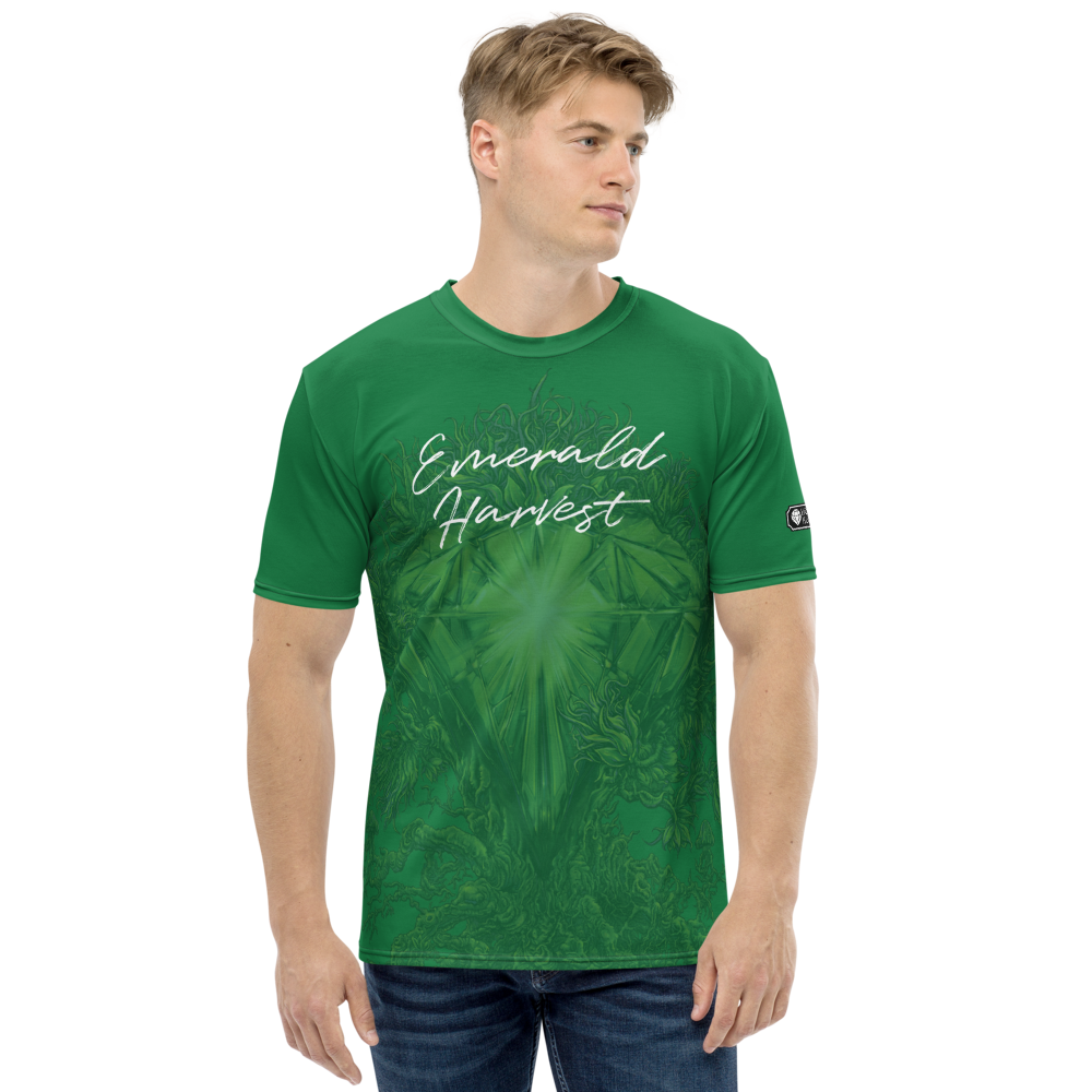 Emerald Harvest All-Over Print Men's Crew Neck T-Shirt