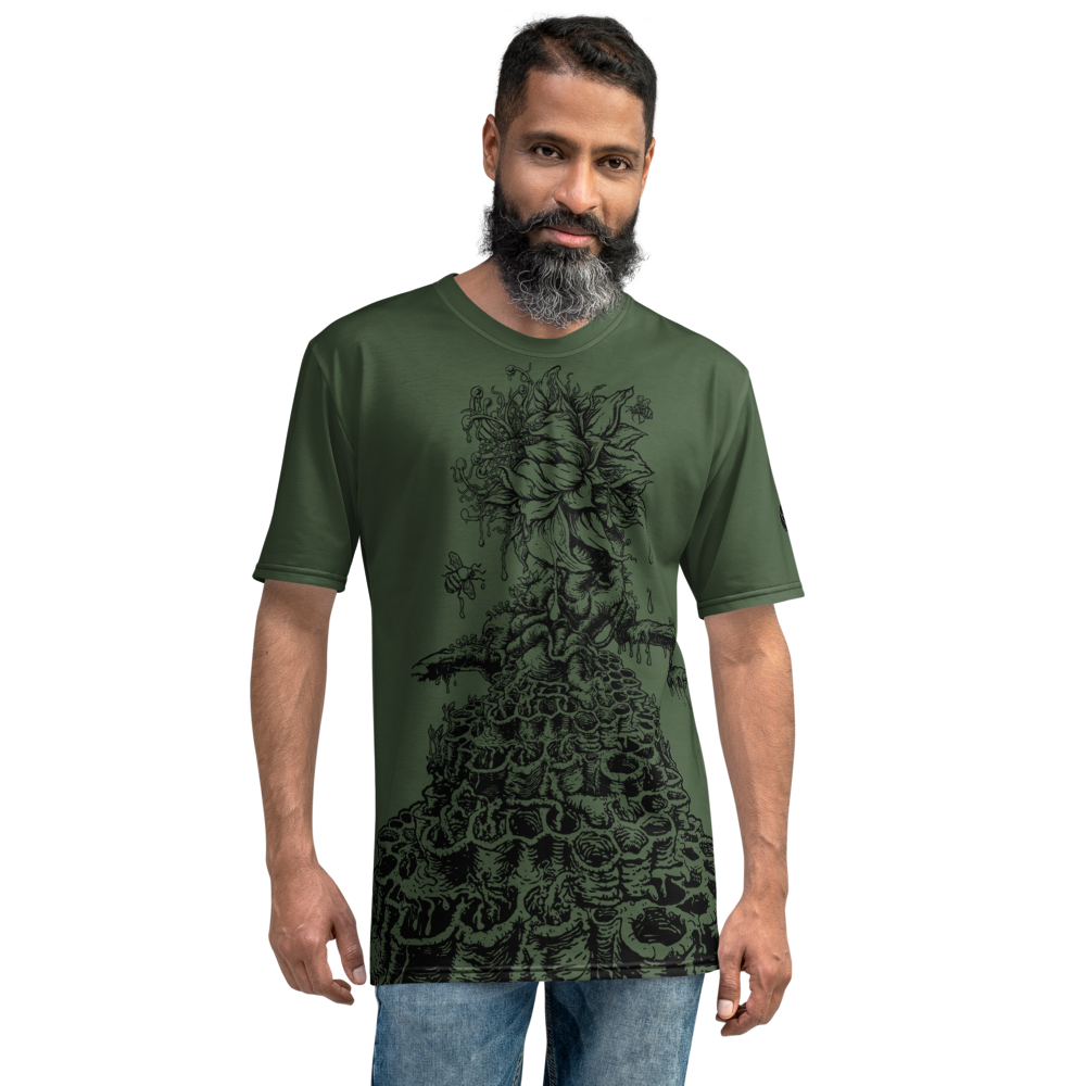 Honey Chome All-Over-Print Black Outline Men's T-shirt