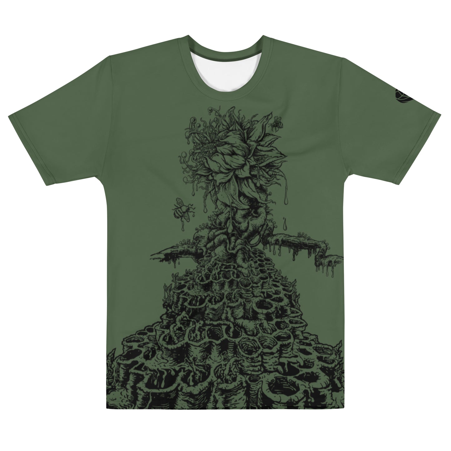 Honey Chome All-Over-Print Black Outline Men's T-shirt