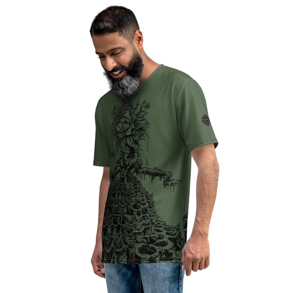 Honey Chome All-Over-Print Black Outline Men's T-shirt