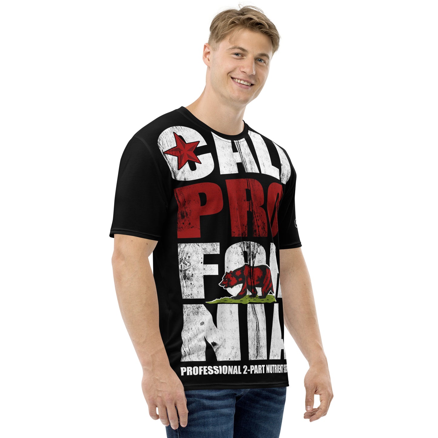 Cali Pro Fornia All-Over Print Men's Crew Neck T-Shirt