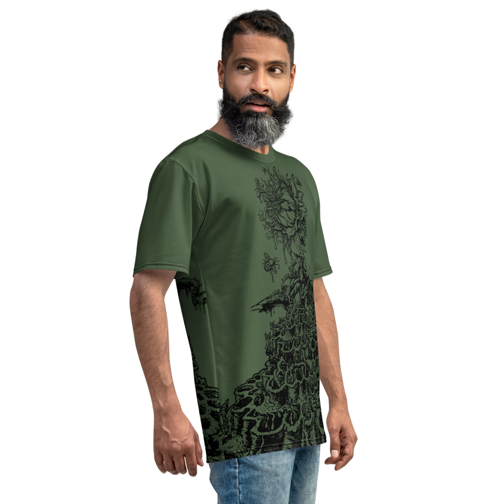 Honey Chome All-Over-Print Black Outline Men's T-shirt