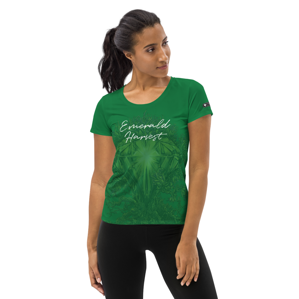 Emerald Harvest All-Over Print Women's Athletic T-Shirt