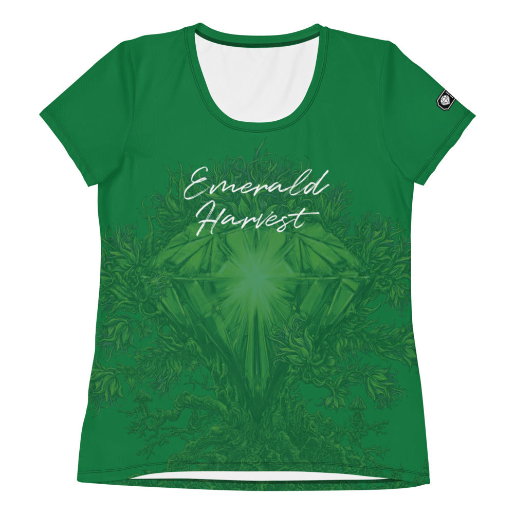 Emerald Harvest All-Over Print Women's Athletic T-Shirt