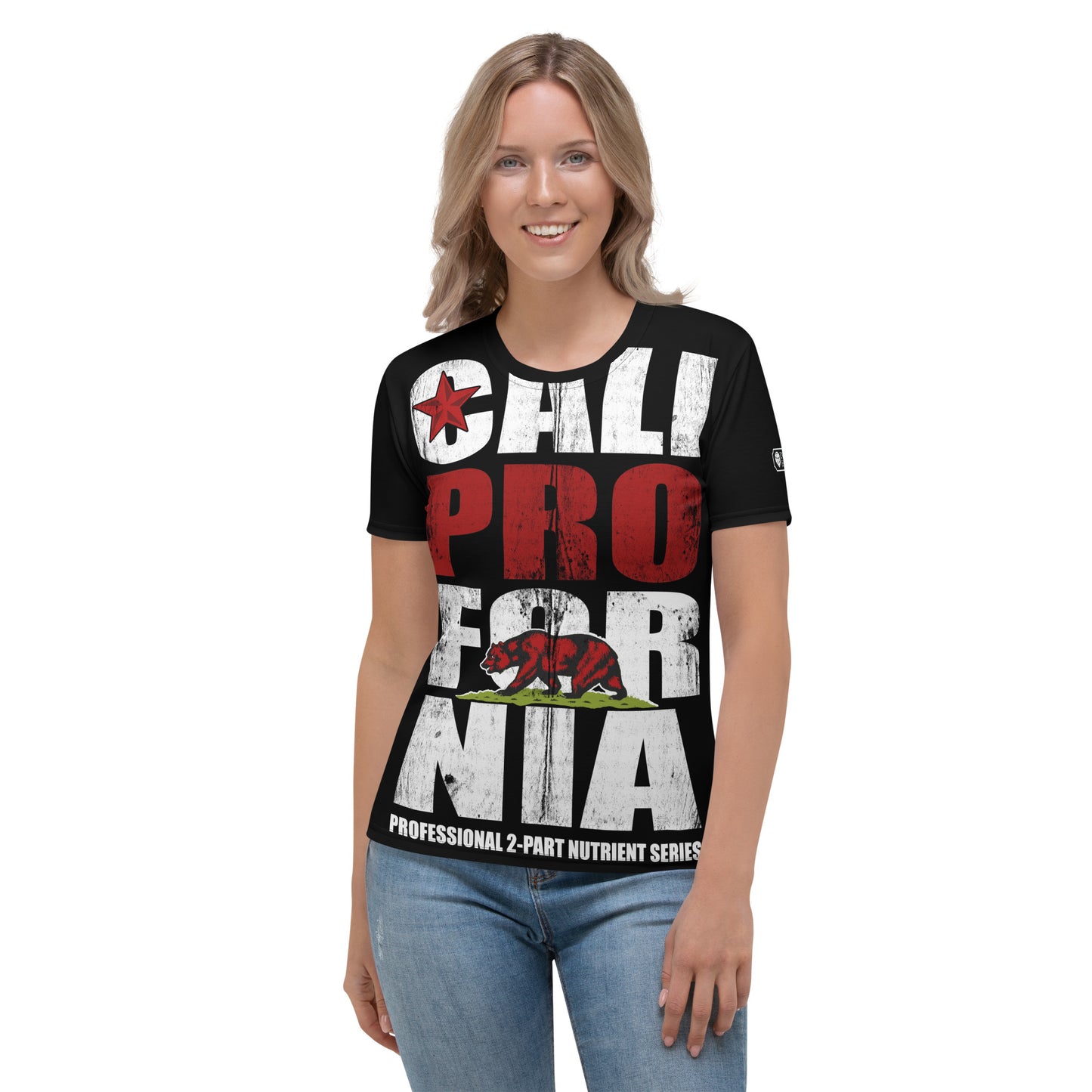 Cali Pro Fornia All-Over Print Women's Crew Neck T-Shirt