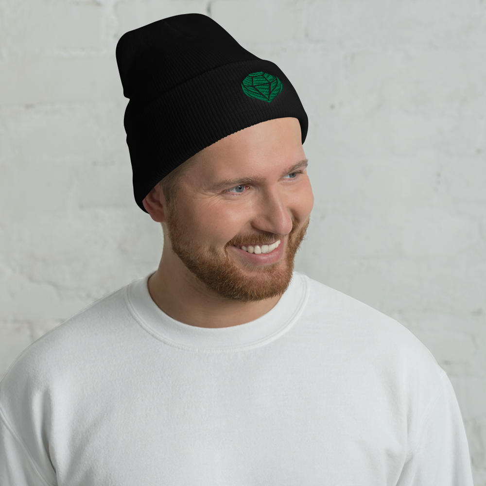 Emerald Cuffed Beanie