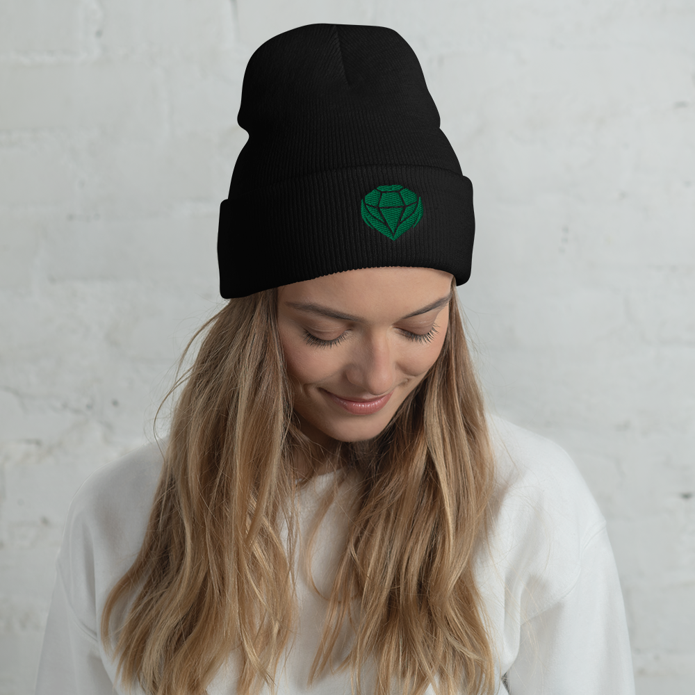 Emerald Cuffed Beanie