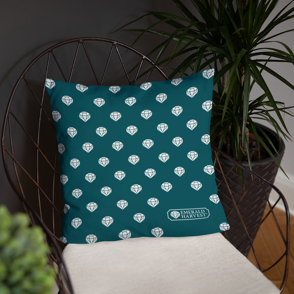 Basic Pillow with Emerald Pattern