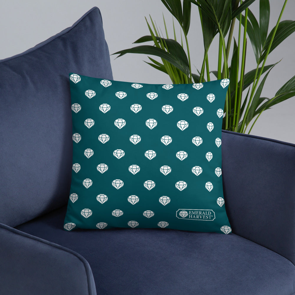 Basic Pillow with Emerald Pattern