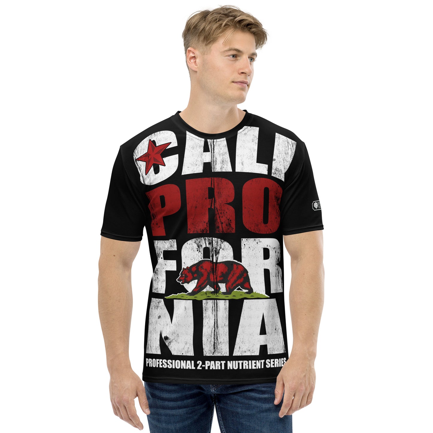 Cali Pro Fornia All-Over Print Men's Crew Neck T-Shirt