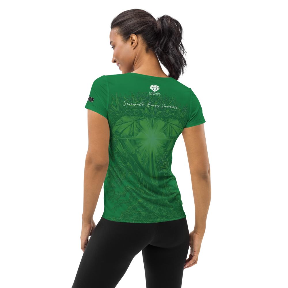 Emerald Harvest All-Over Print Women's Athletic T-Shirt