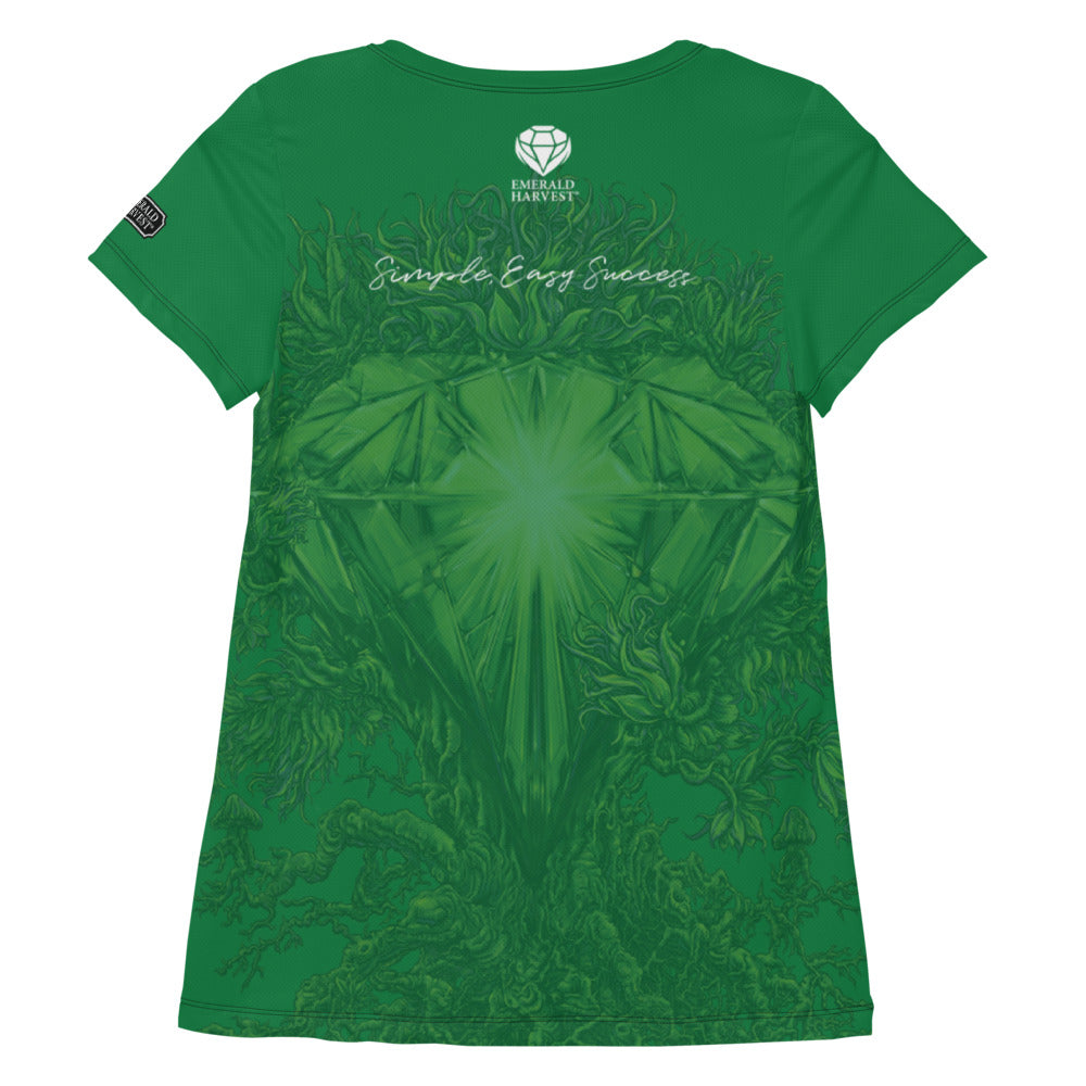 Emerald Harvest All-Over Print Women's Athletic T-Shirt