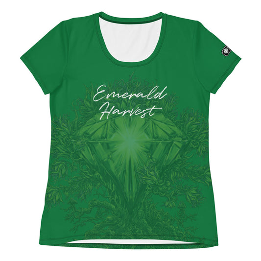 Emerald Harvest All-Over Print Women's Athletic T-Shirt